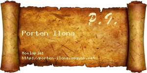 Porten Ilona névjegykártya
